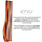 Handgefertigter 20,3 cm Pflege- und Stylingkamm (T3)