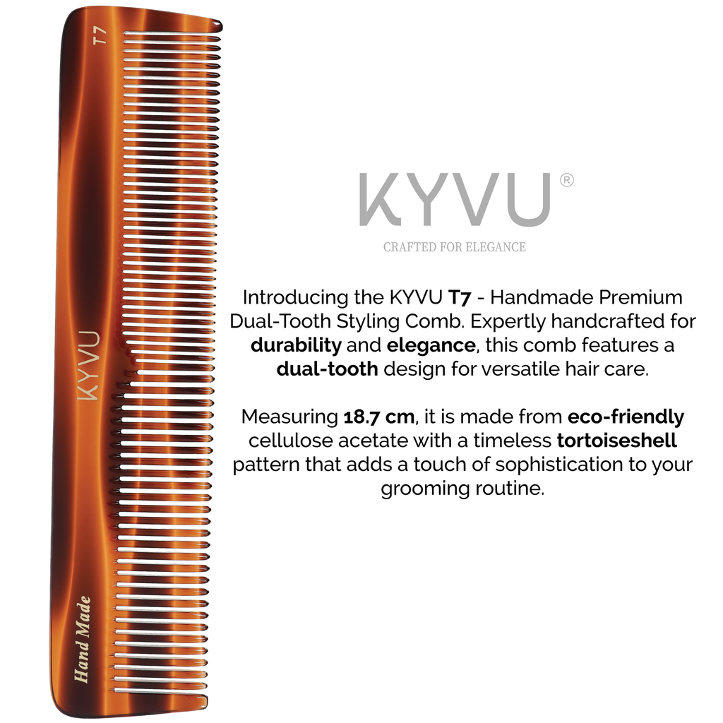 Handgefertigter 18,7 cm Premium Stylingkamm (T7)