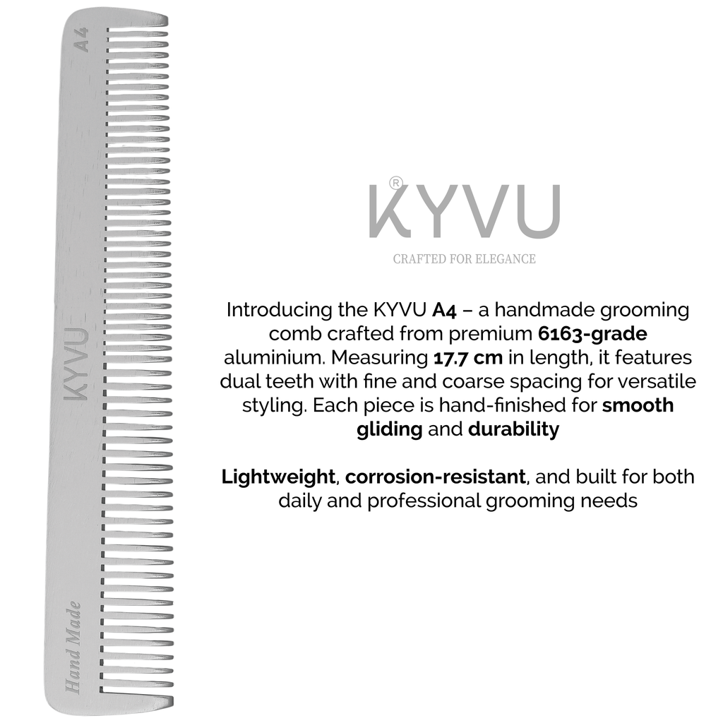 Large Aluminium Dual-Tooth Comb – Hairdressing Comb (A4)