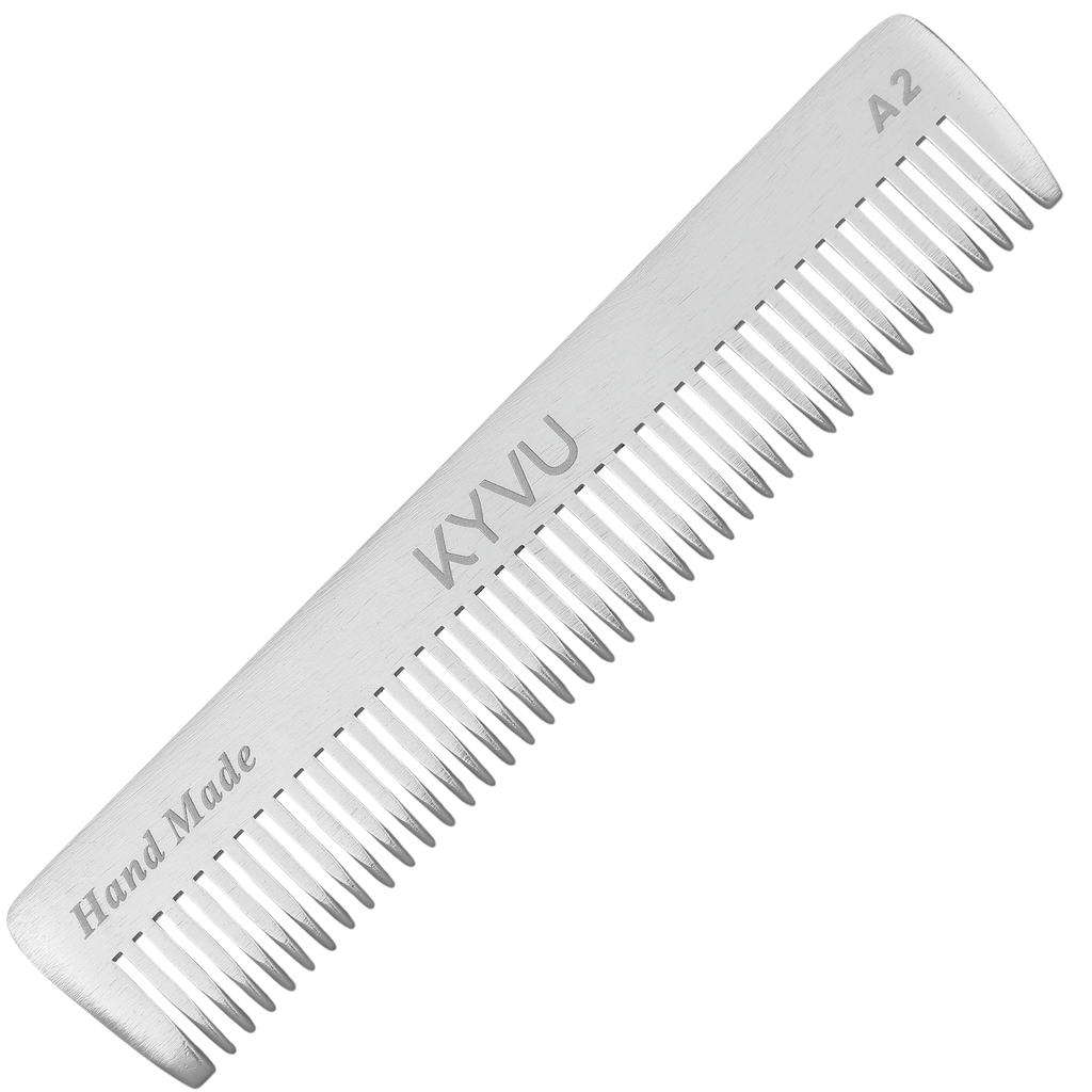 Peigne compact en aluminium à grosses dents – Peigne de coiffure (A2)