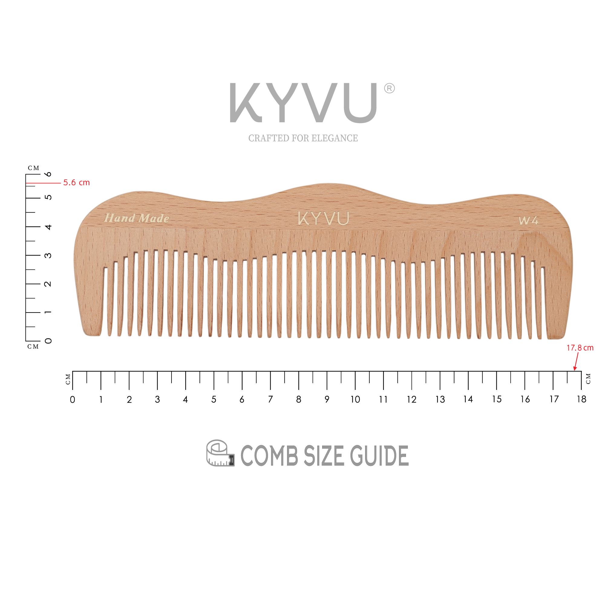 Großer grobzahniger Holzkamm – Friseurkamm (W4)