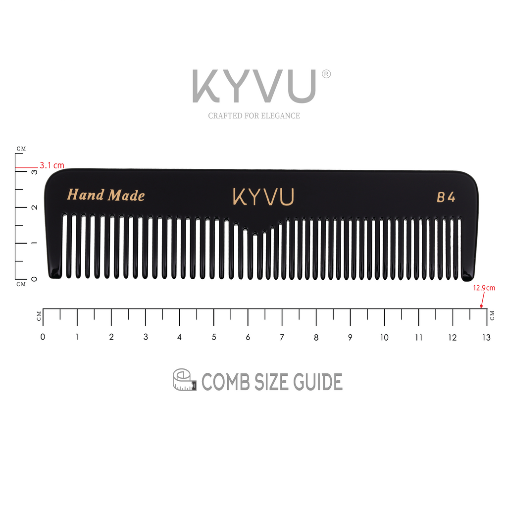 Peigne de voyage compact fait main de 12,9 cm (T4)