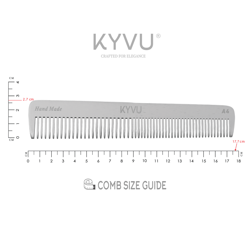 Large Aluminium Dual-Tooth Comb – Hairdressing Comb (A4)