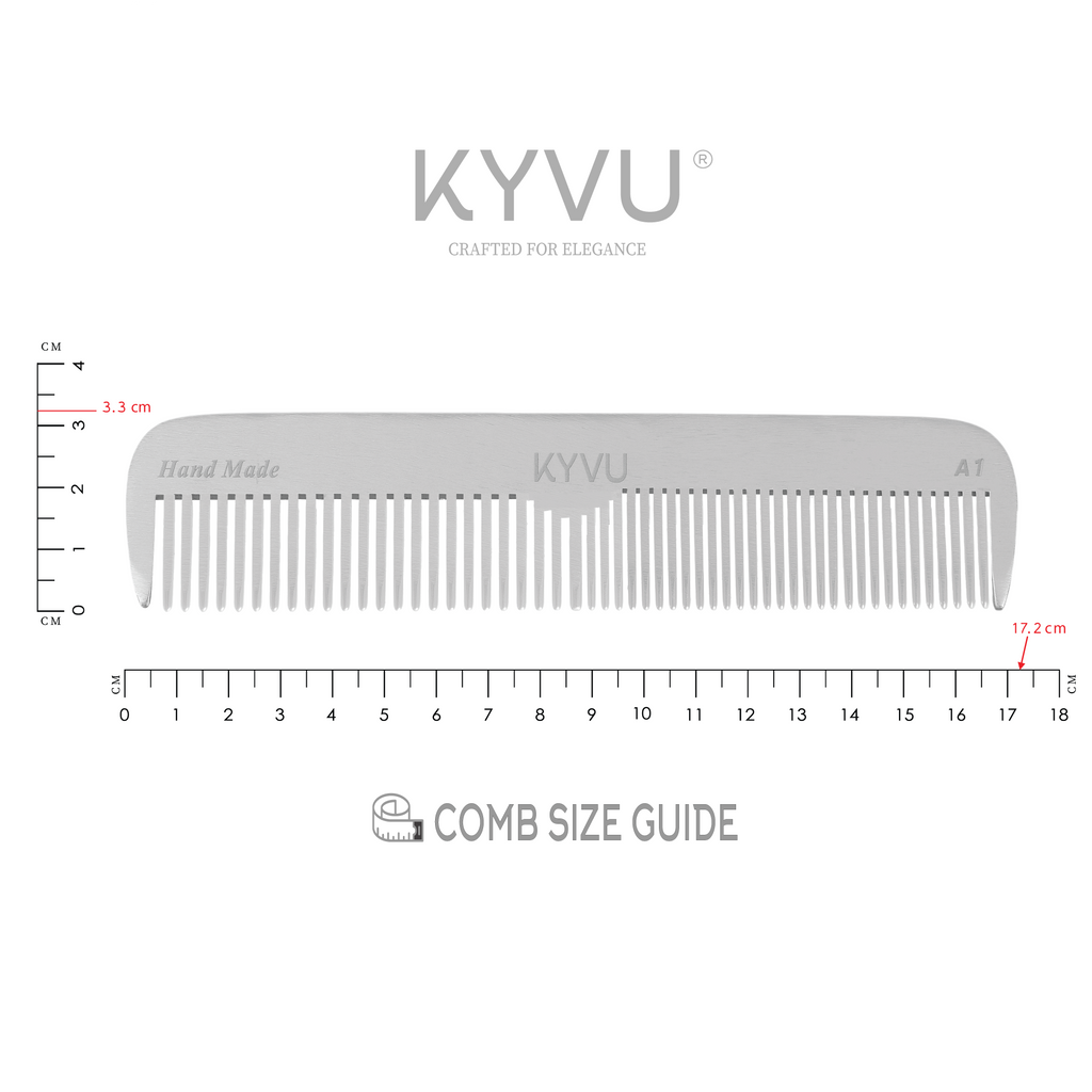 Large Aluminium Dual-Tooth Comb – Hairdressing Comb (A1)